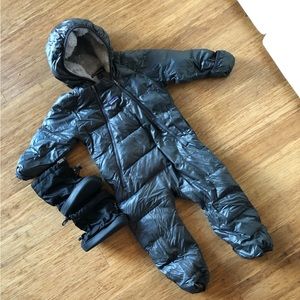 Patagonia Infant Hi Lo Down Bunting EUC bundle